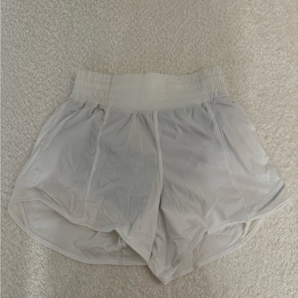 Lululemon White Athletic Shorts